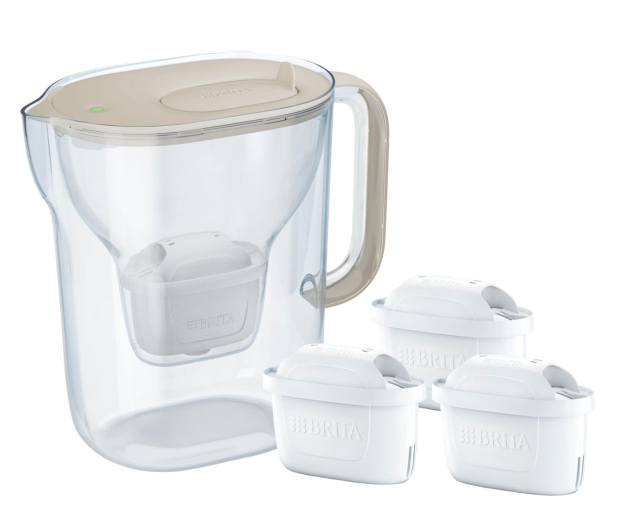 Brita Dzbanek Essential XL piaskowy + 3 wkłady filtrujące MAXTRAPR - 1511925 - zdjęcie